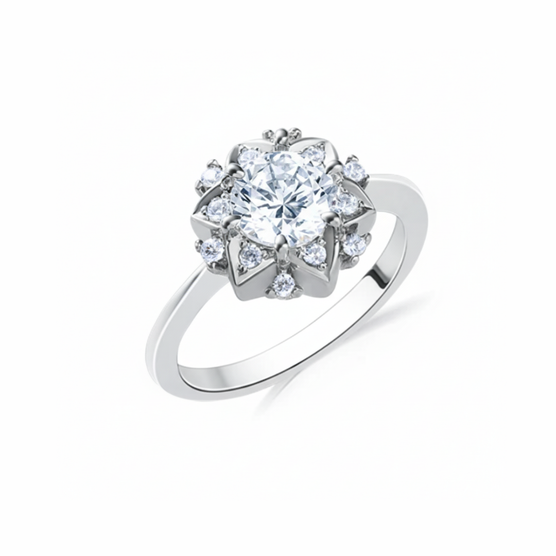 Starburst Zircon Ring