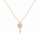 Zircon Studded Key Necklace
