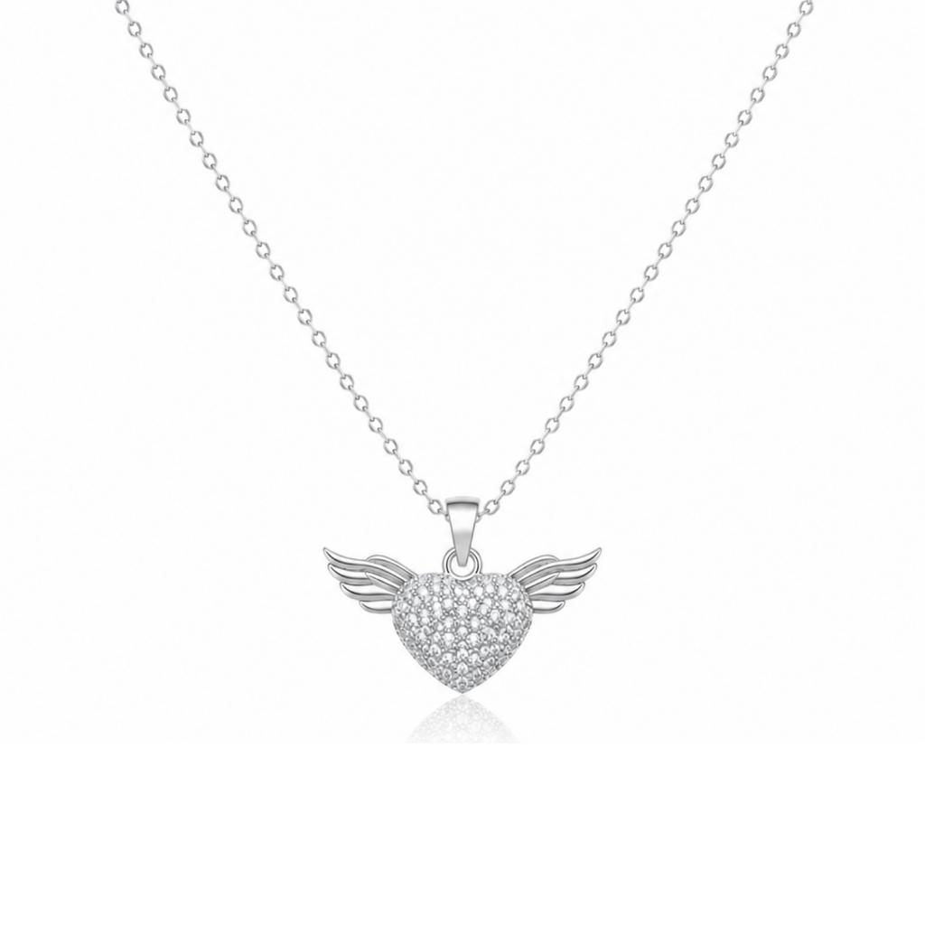 Wings of Love Zircon Diamond Necklace