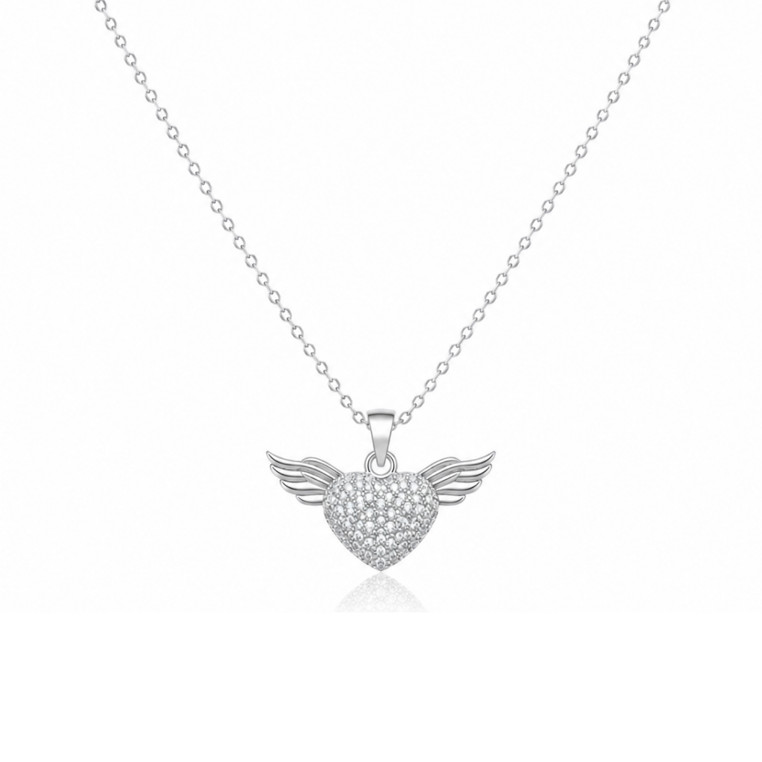 Wings of Love Zircon Diamond Necklace