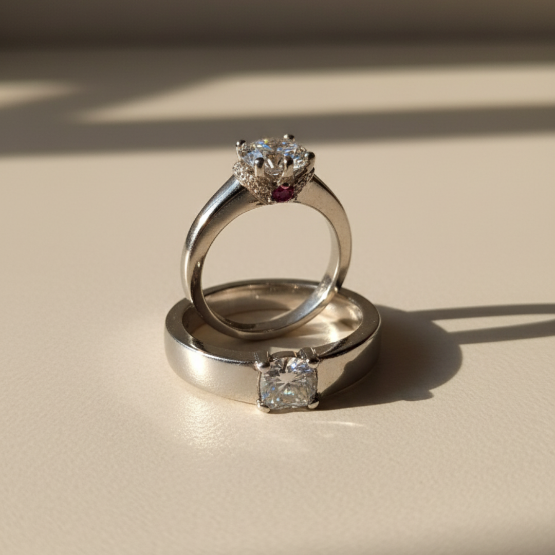 Silver Solitaire Ring