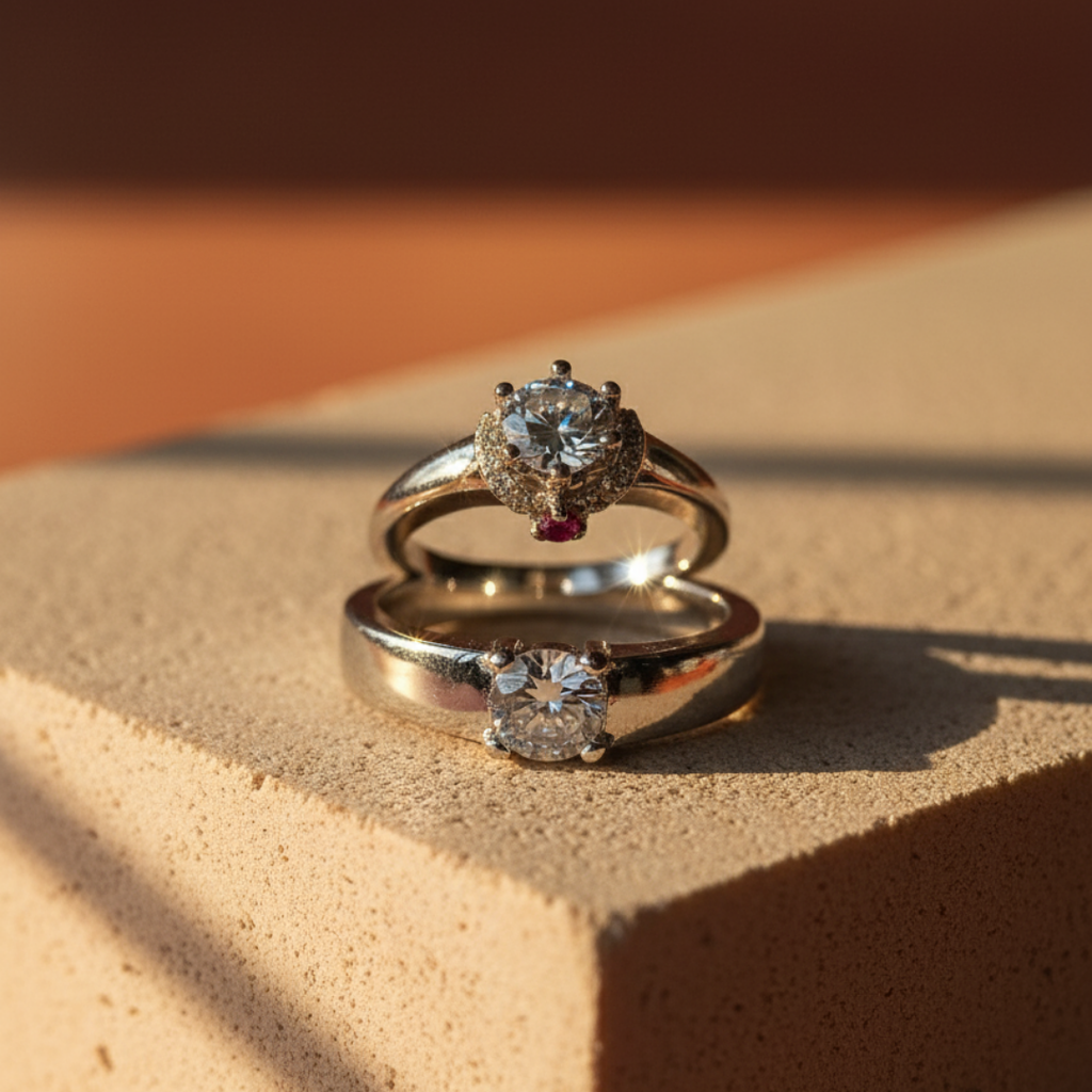 Silver Solitaire Ring