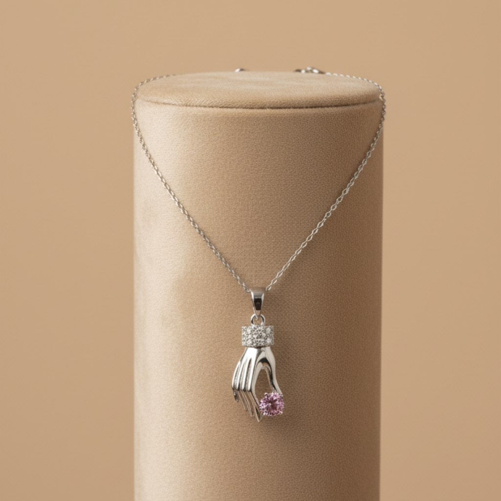 Ava Purple Zircon Diamond Necklace