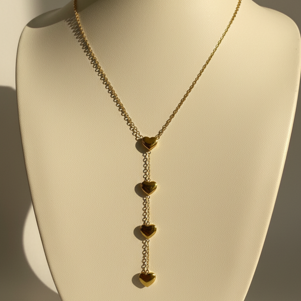 Triple Heart Gold-Plated Chain