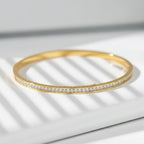 Diamond Edge Kada - 18k Gold (Demi Fine)