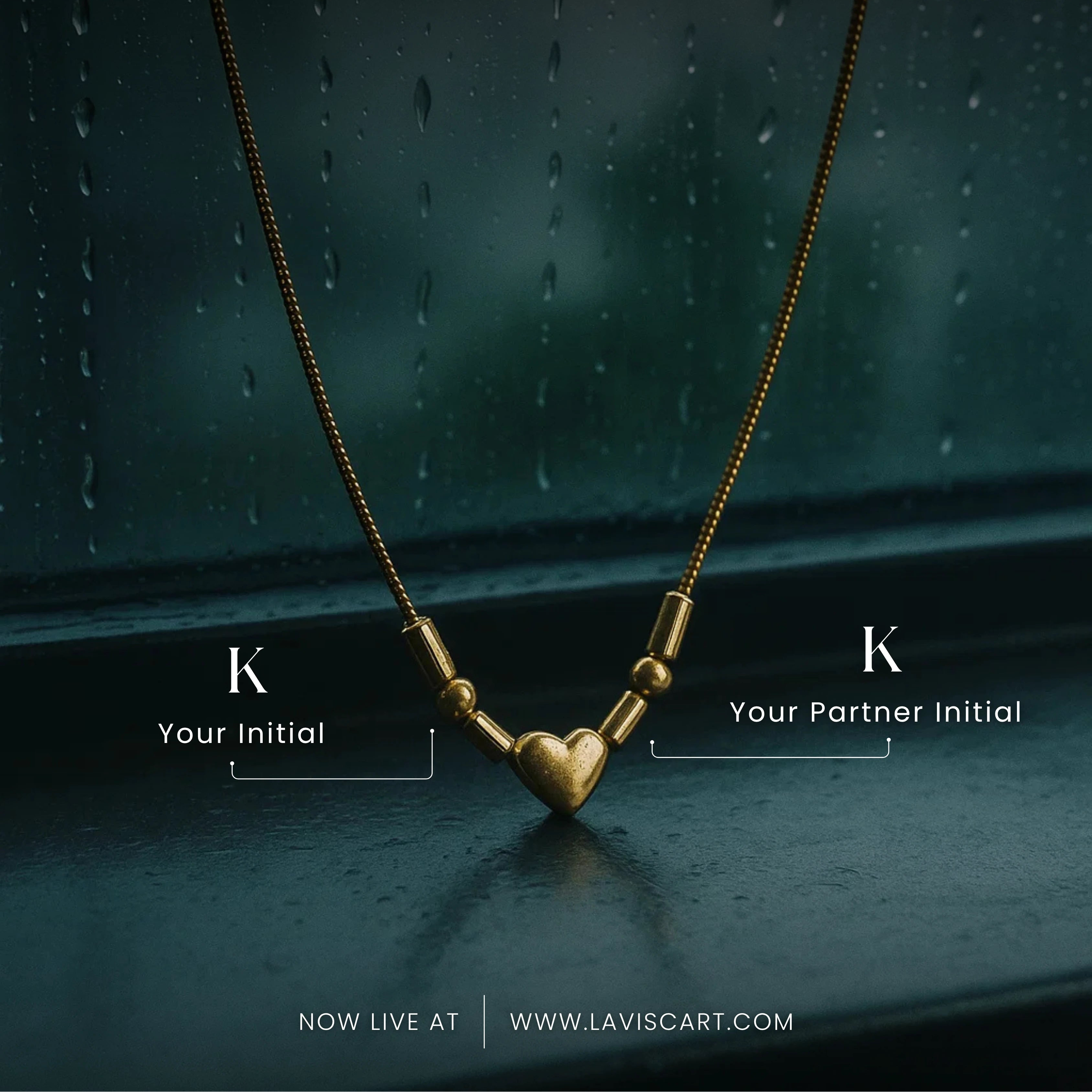 Couple Initial: Morse Code Necklace