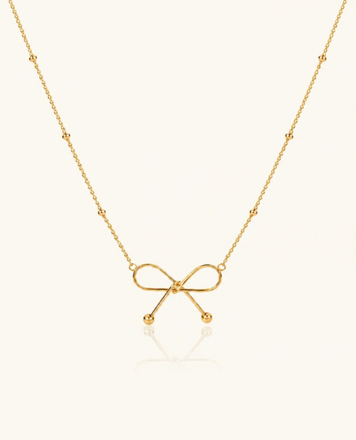 Bow Drape necklace - 18k Gold (Demi Fine)