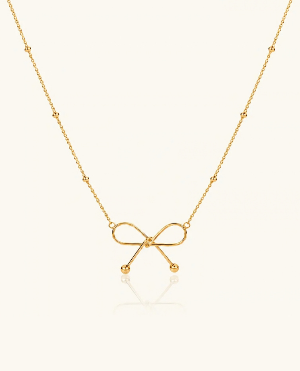 Bow Drape necklace - 18k Gold (Demi Fine)