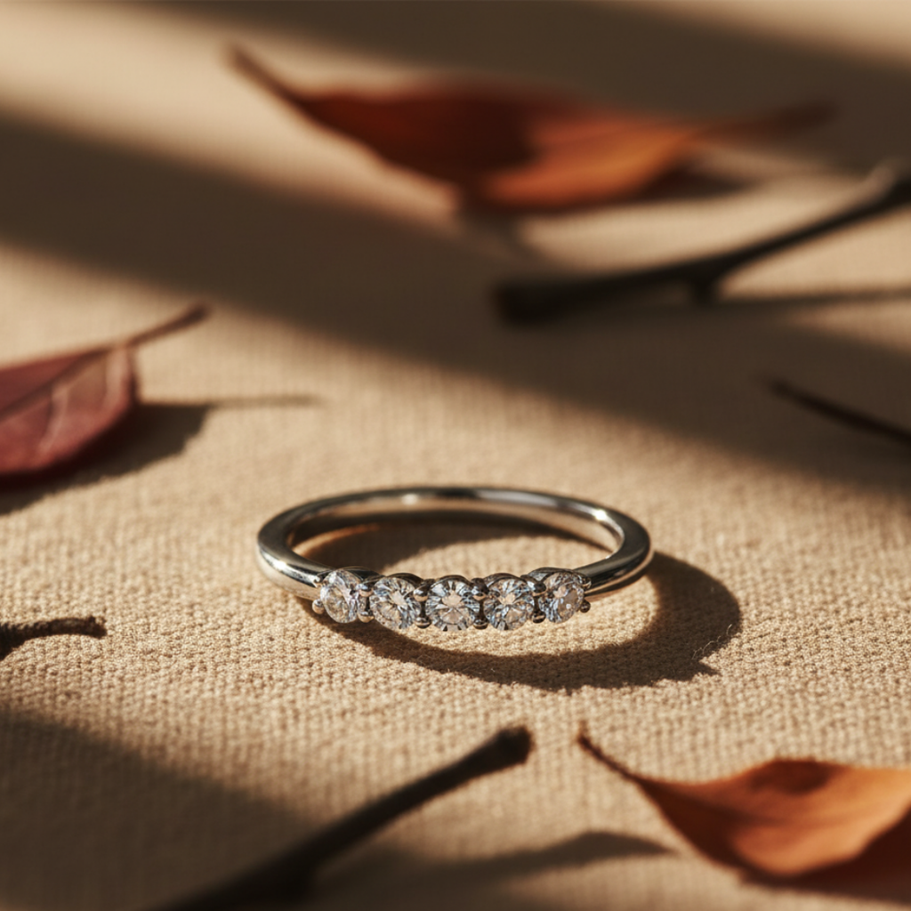 Five-Stone Pear Zircon Ring