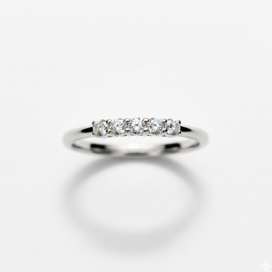 Five-Stone Pear Zircon Ring