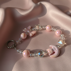 Pastel Dream Bow & Moon Strap Charm