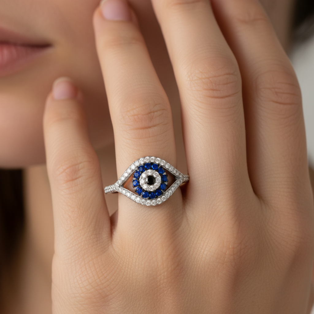 Evil Eye Zircon Ring