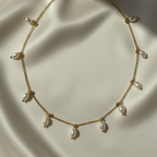 pearl drop necklace - 18K Gold ( Demi Fine)