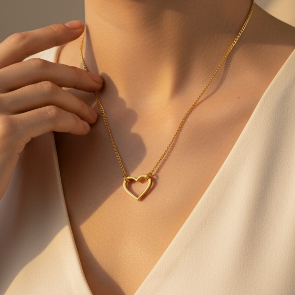 Minimalistic Heart Pendant Necklace