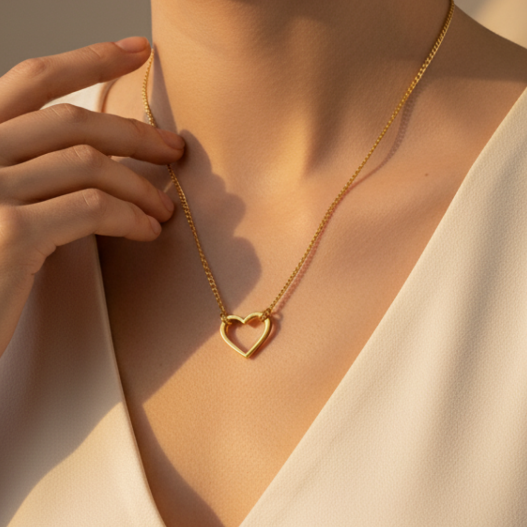 Minimalistic Heart Pendant Necklace