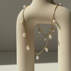 pearl drop necklace - 18K Gold ( Demi Fine)