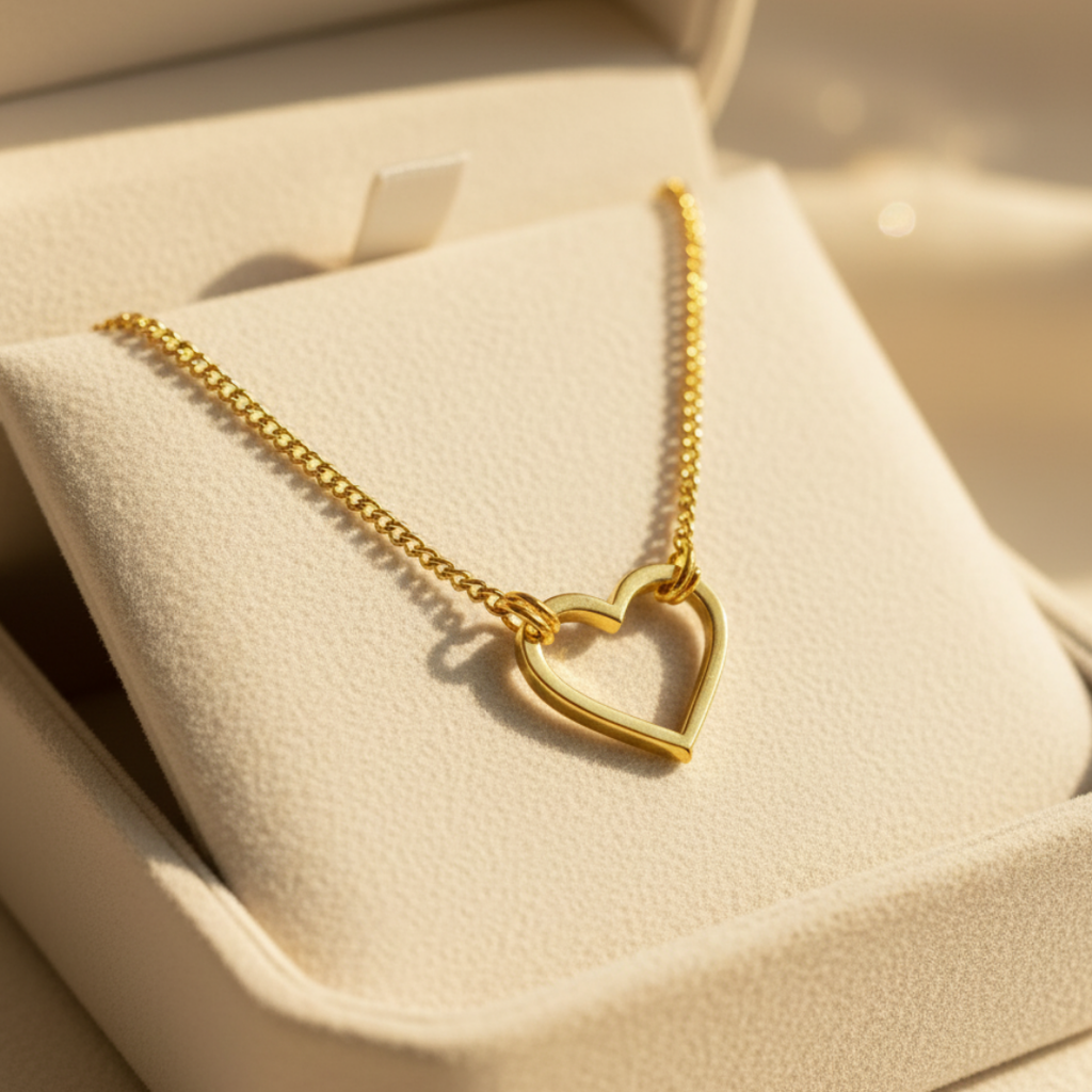 Minimalistic Heart Pendant Necklace