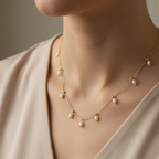 pearl drop necklace - 18K Gold ( Demi Fine)