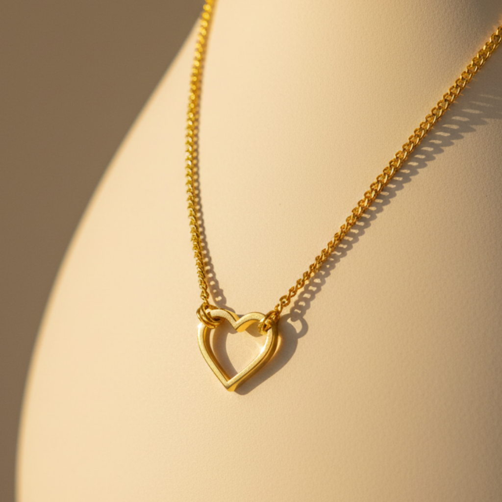 Minimalistic Heart Pendant Necklace