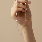 pearl drop necklace - 18K Gold ( Demi Fine)