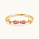 Twin Blossom Kada - 18k Gold ( Demi Fine )