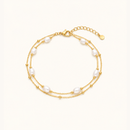 Pearl Layer Bracelet - 18k Gold (Demi Fine)