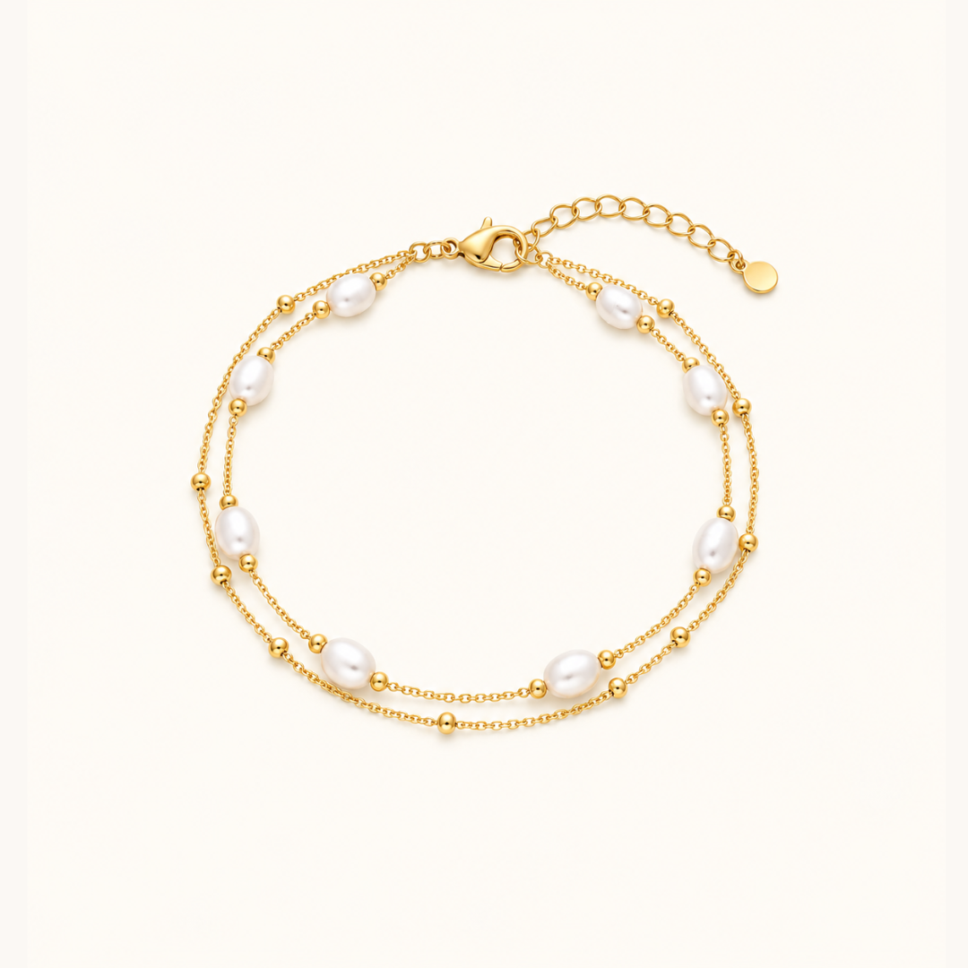 Pearl Layer Bracelet - 18k Gold (Demi Fine)