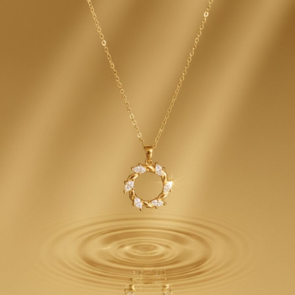 Infinite Swirl Zircon Diamond Necklace