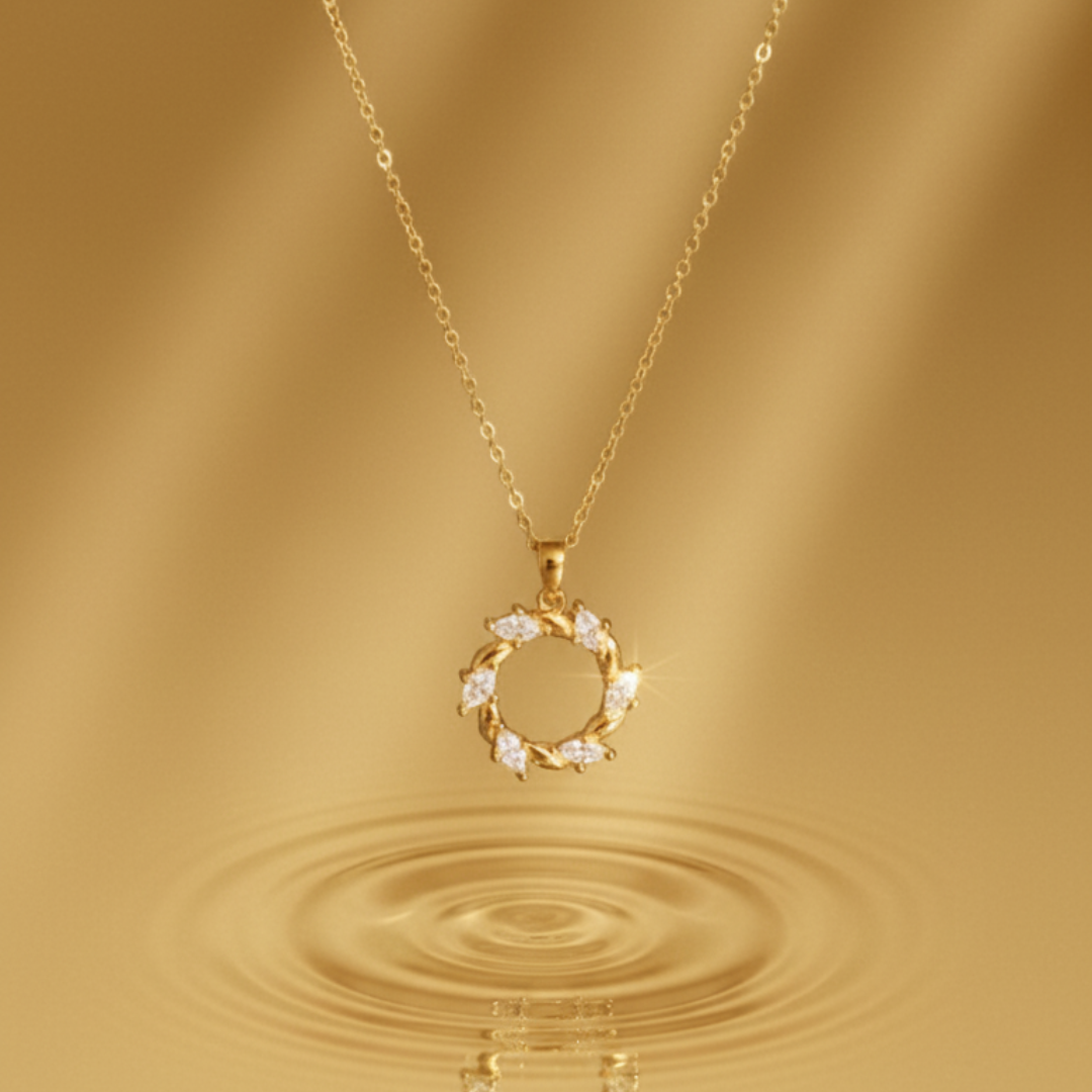 Infinite Swirl Zircon Diamond Necklace