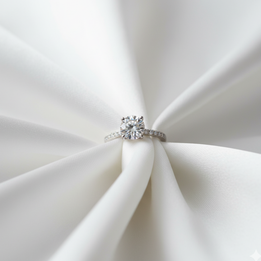 Linear Pave Zircon Ring