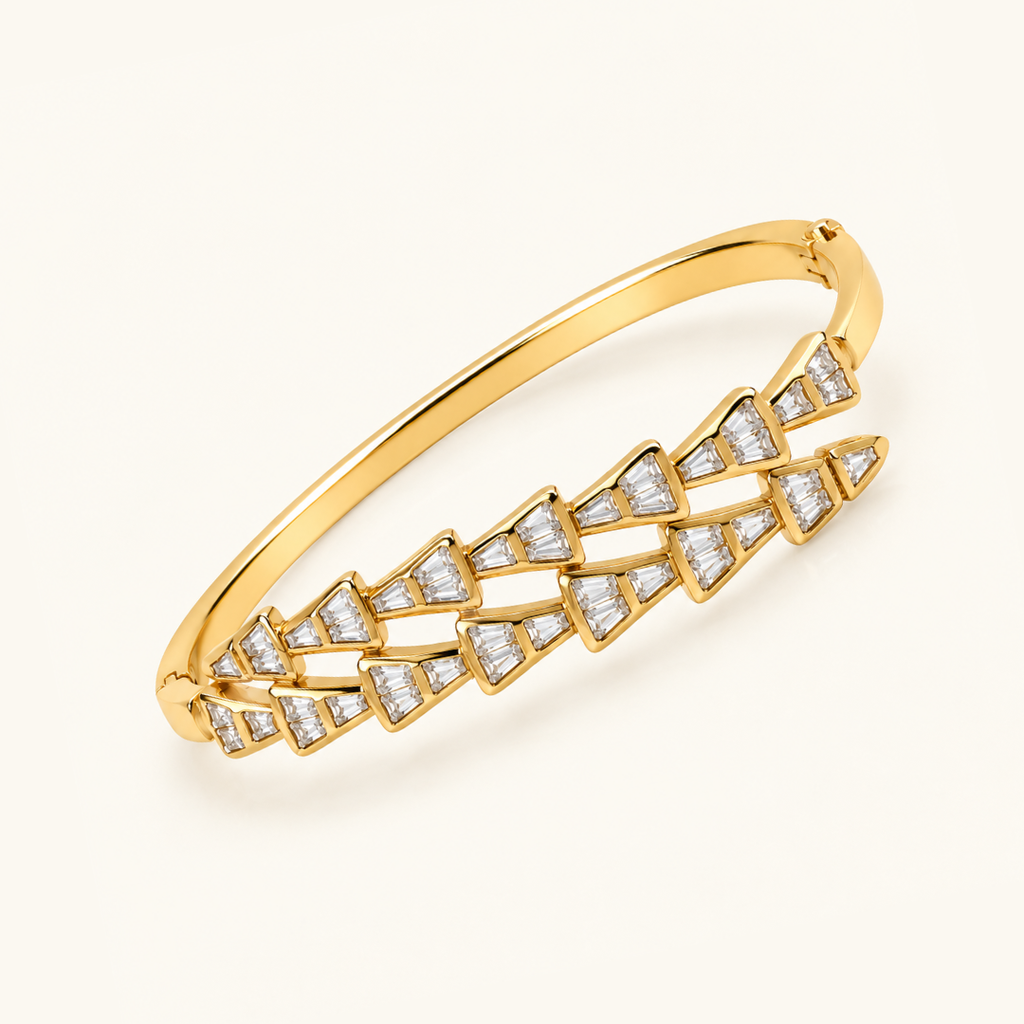 X Link Kada - 18k Gold ( Demi Fine )