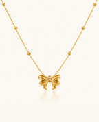 Bow Muse Necklace - 18K Gold (Demi Fine)