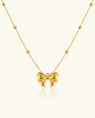Bow Muse Necklace - 18K Gold (Demi Fine)