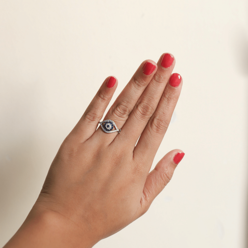 Evil Eye Zircon Ring