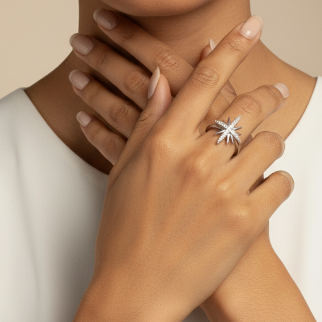 Starburst Zircon Ring