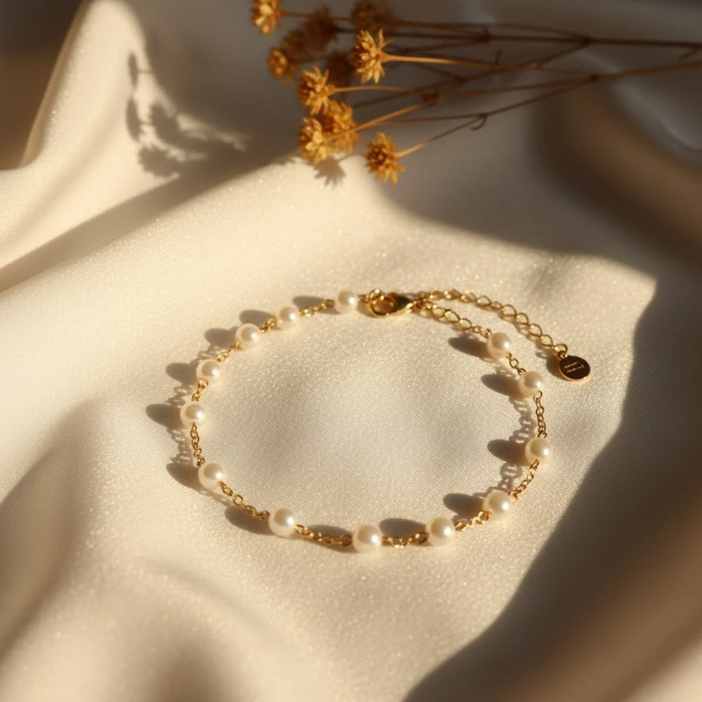 Pearl Drop Minimalist Bracelet