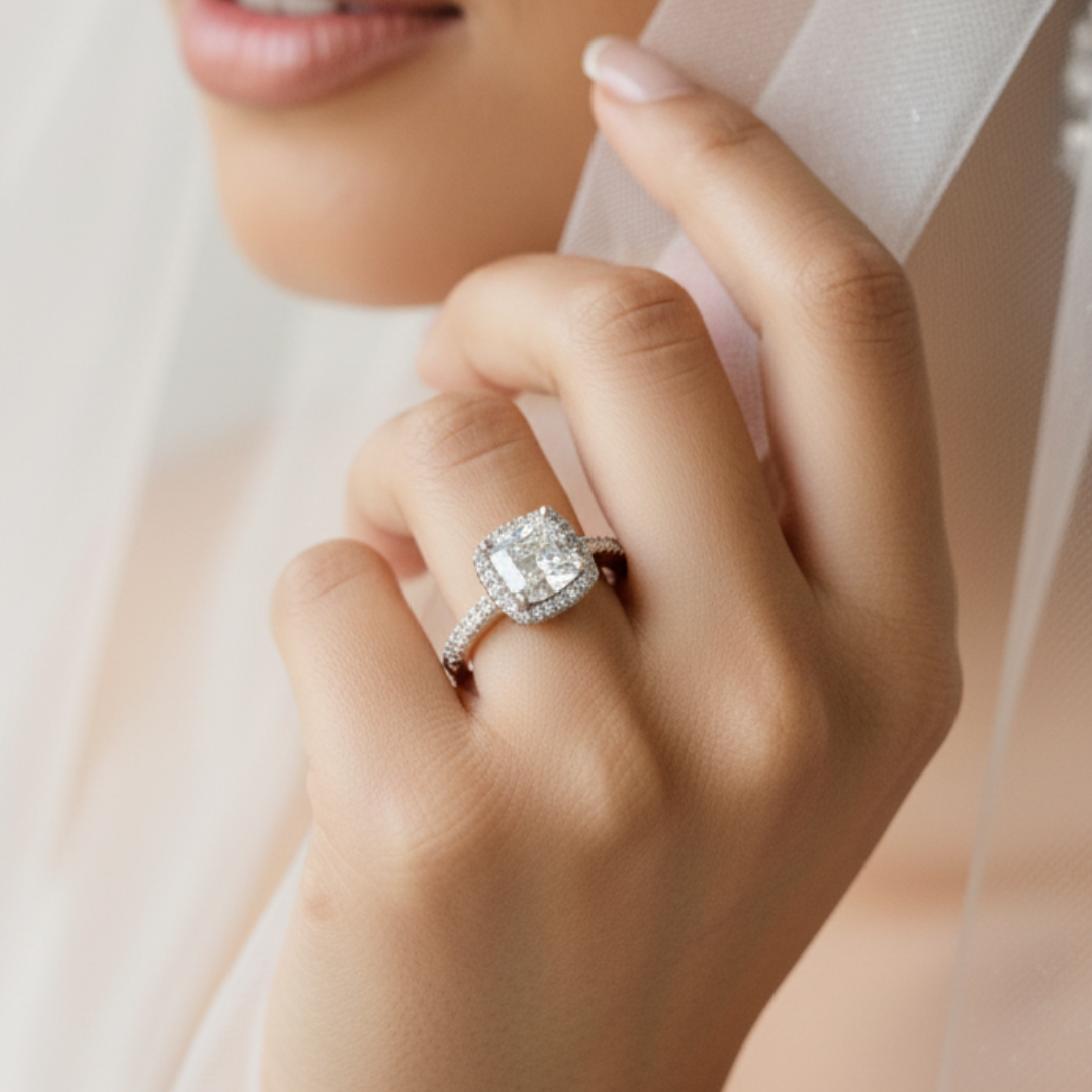 Square-Cut Zircon Vintage Ring