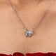 Sparkling Ribbon Bow Necklace