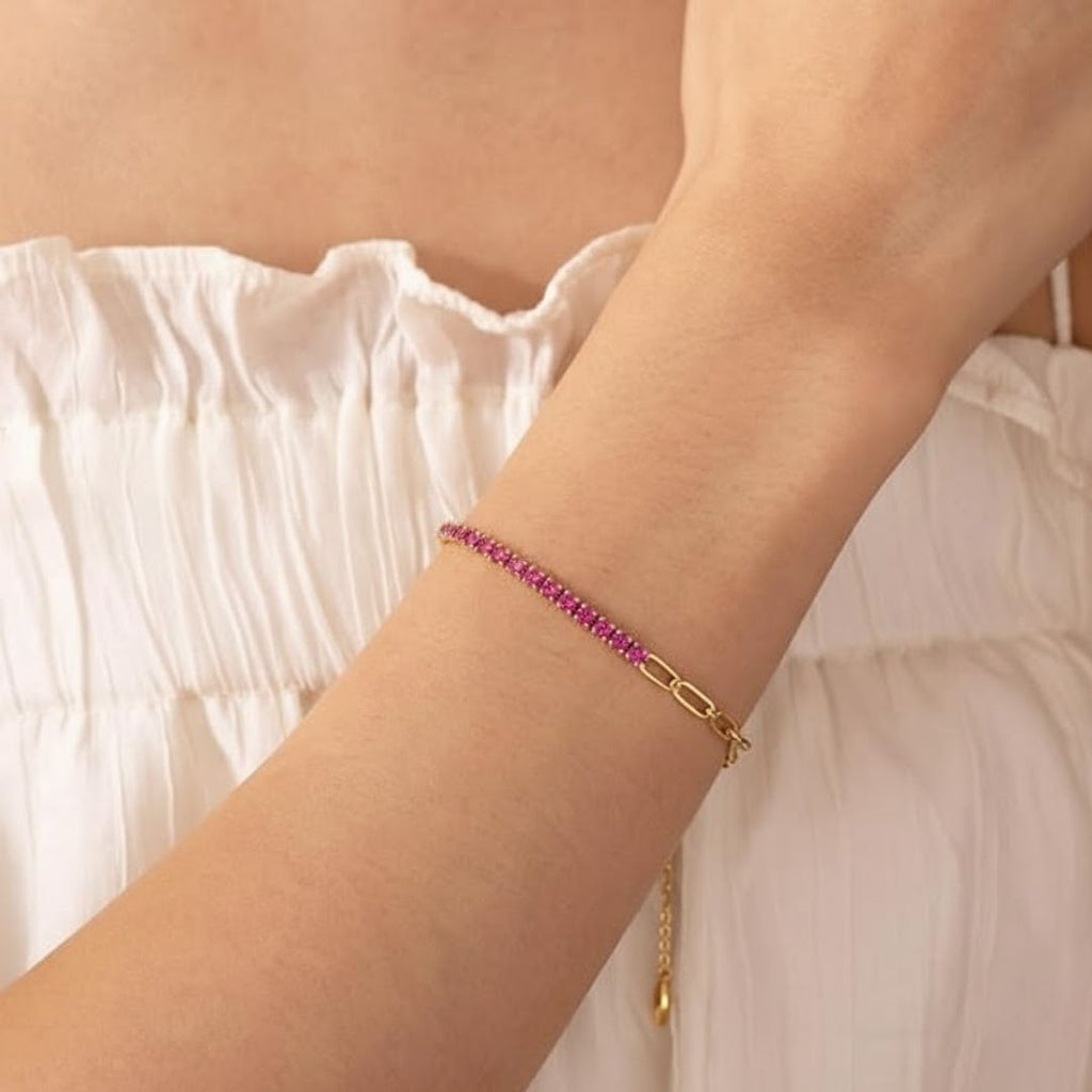 Blush Beads Chain Bracelet