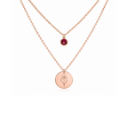 Birth Flower & Birth Stone Necklace