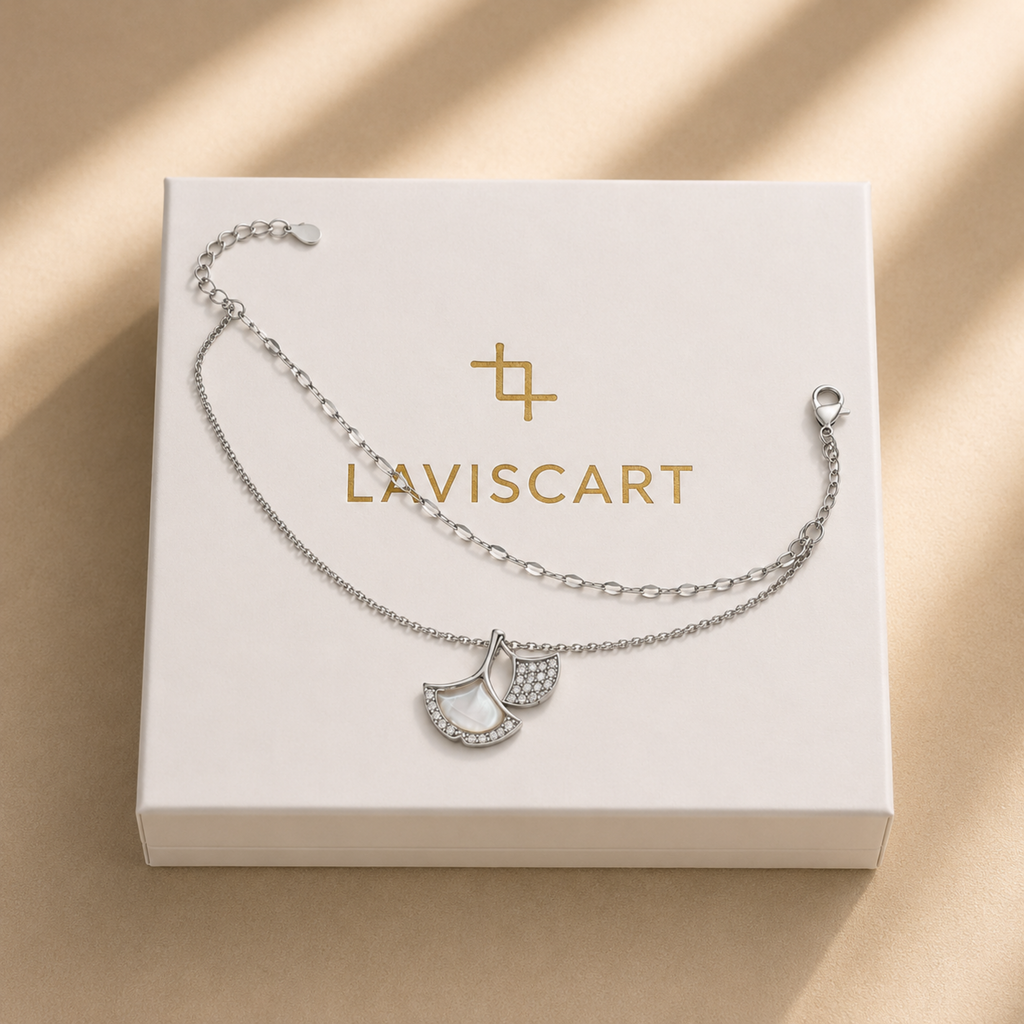 Layered Fan Charm Anklet