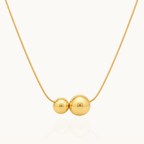 Twin glow Necklace - 18K Gold ( Demi Fine )