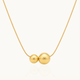 Twin glow Necklace - 18K Gold ( Demi Fine )