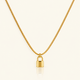Golden Lock Necklace - 18k Gold (Demi Fine)