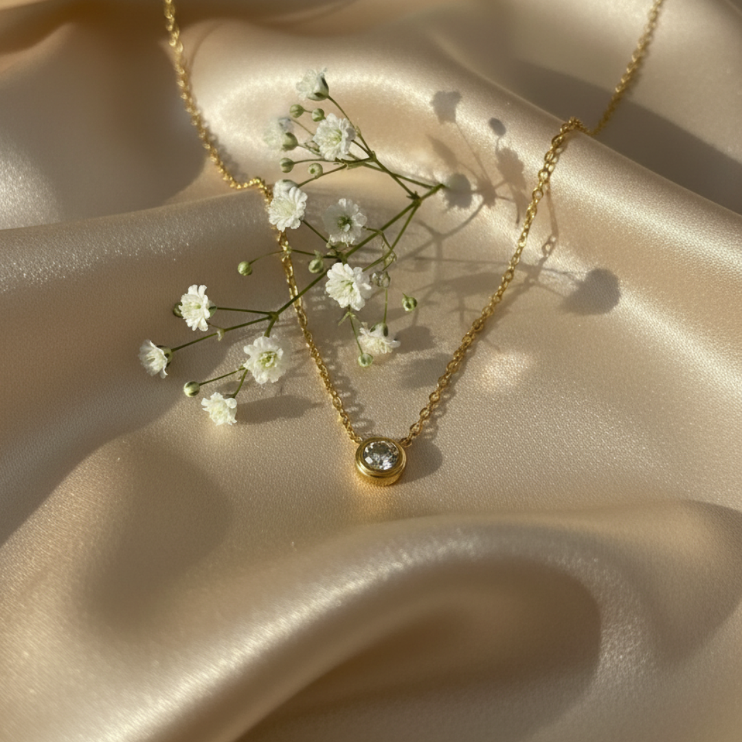 18K Gold Plated Zircon Diamond Necklace