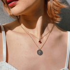 Birth Flower & Birth Stone Necklace