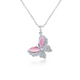 Pink Opalescent Butterfly Necklace