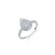 Tear Drop Cluster Ring