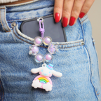 Happy Rainbow Bunny Charm