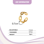 Braided Link Ring - 18k Gold (Demi Fine)